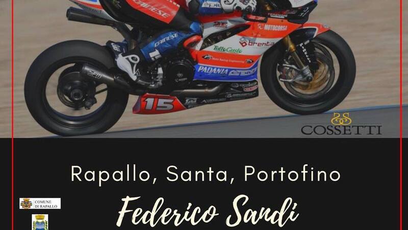 Federico Sandi con la Ducati SuperStock da Rapallo a Portofino