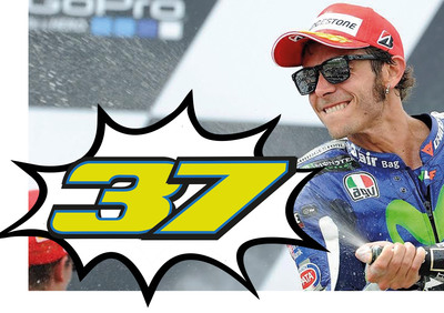 Valentino Rossi compie 37 anni e ancora è in pole