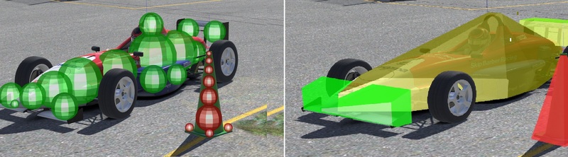 Il modello danni a sfere e a piani utilizzato da Iracing