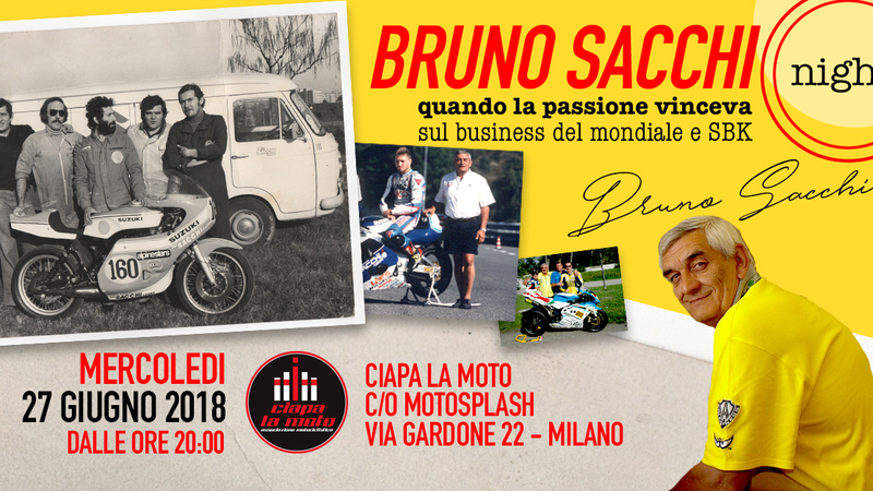 &quot;Bruno Sacchi&quot; da Ciapa la moto una serata dedicata