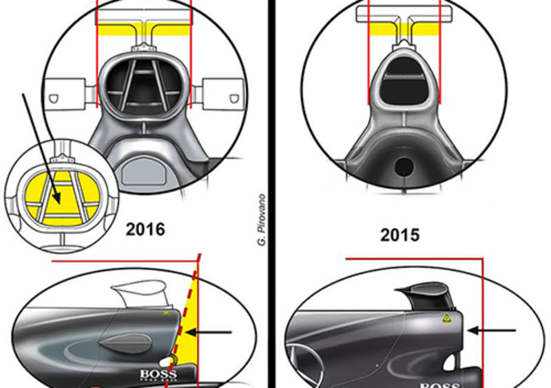 F1 2016, le novit&agrave; tecniche della Mercedes W07 Hybrid