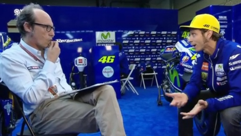 Meda in una delle interviste esclusive di Valentino Rossi