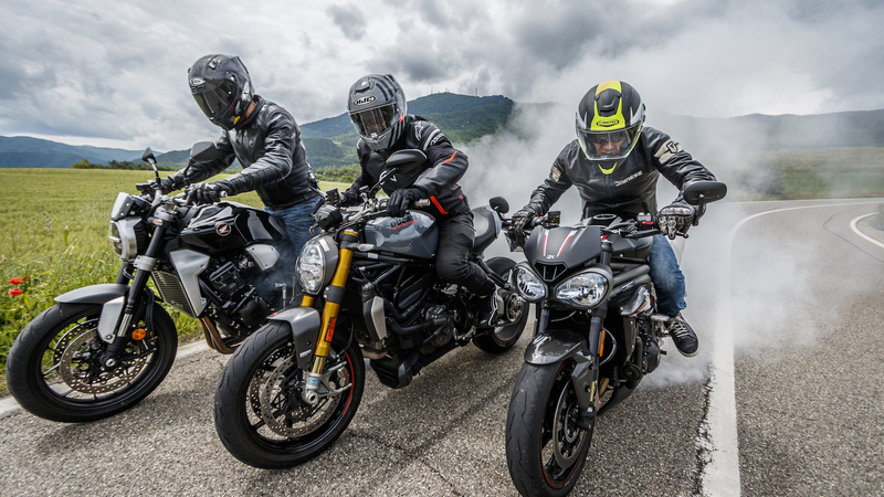 Ducati Monster 1200S v Honda CB1000R v Triumph Speed Triple RS