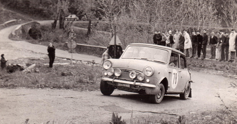 La Mini Cooper di Enrico De Vita nel rally di Villa d&rsquo;Este del 1968
