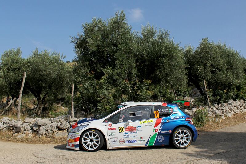 Paolo Andrucci in azione al Rally  di Roma