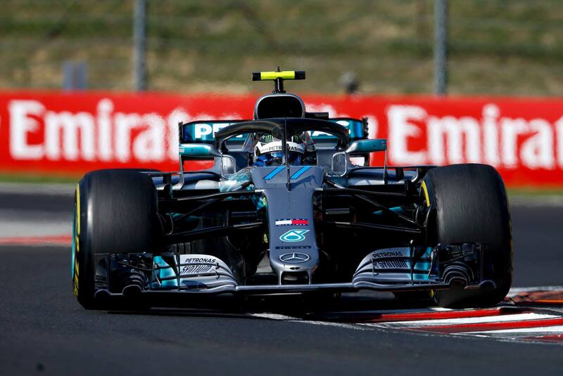 Valtteri Bottas in azione in Ungheria