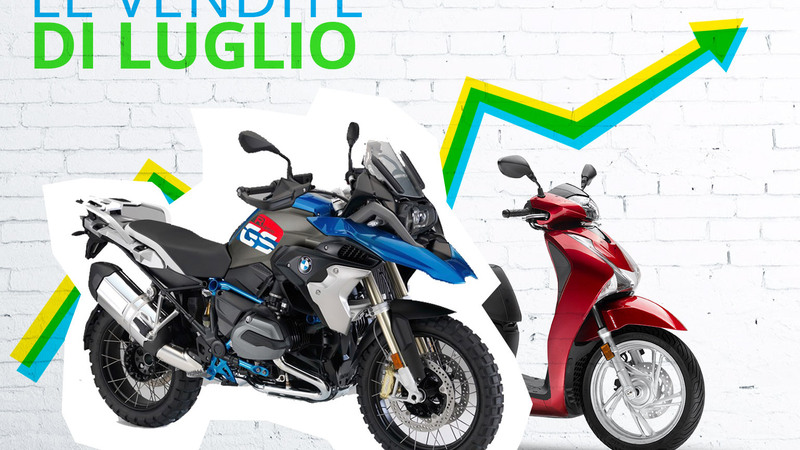 A luglio le vendite crescono dell&rsquo;8,5%. Vanno ancora meglio le moto. Le Top 100