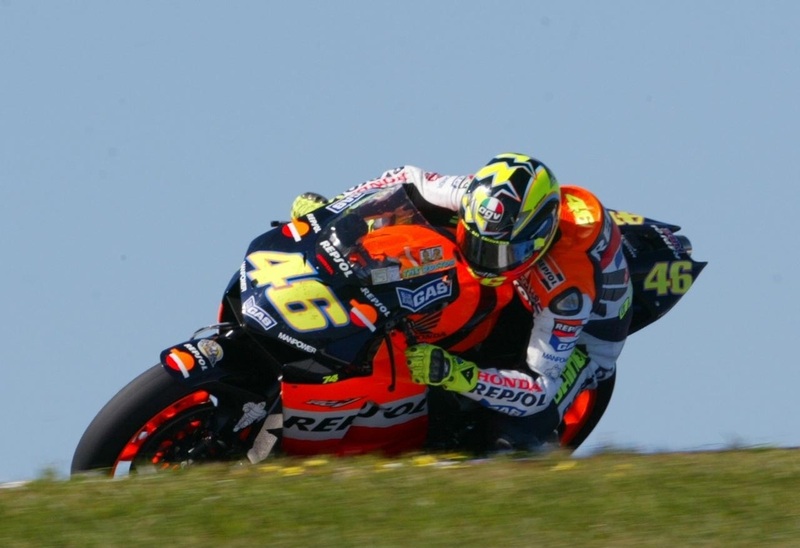 Rossi a Phillip Island nella sua ultima stagione in Honda