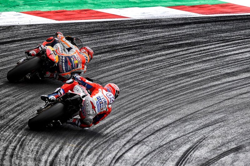 Marc Marquez, sconfitto all&#039;ultima curva da Andrea Dovizioso nell&#039;edizione 2017