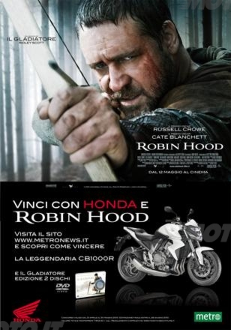  Al via il concorso &ldquo;Vinci con Honda e Robin Hood&rdquo;