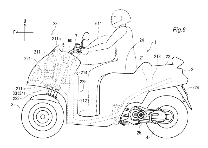 L&rsquo;Airbag per scooter e i brevetti Yamaha