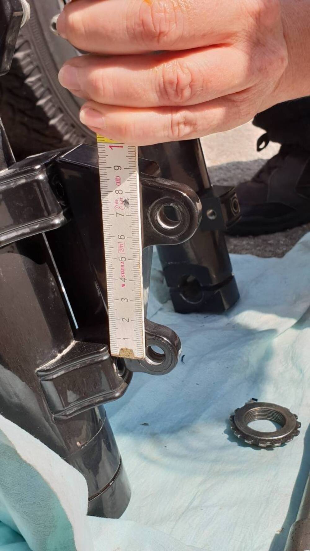 Forcella completa con piastra e perno Harley Davidson (4)