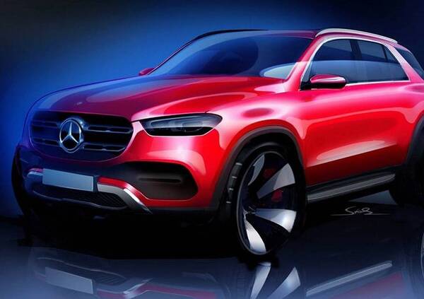 Mercedes GLE, diffuso un bozzetto