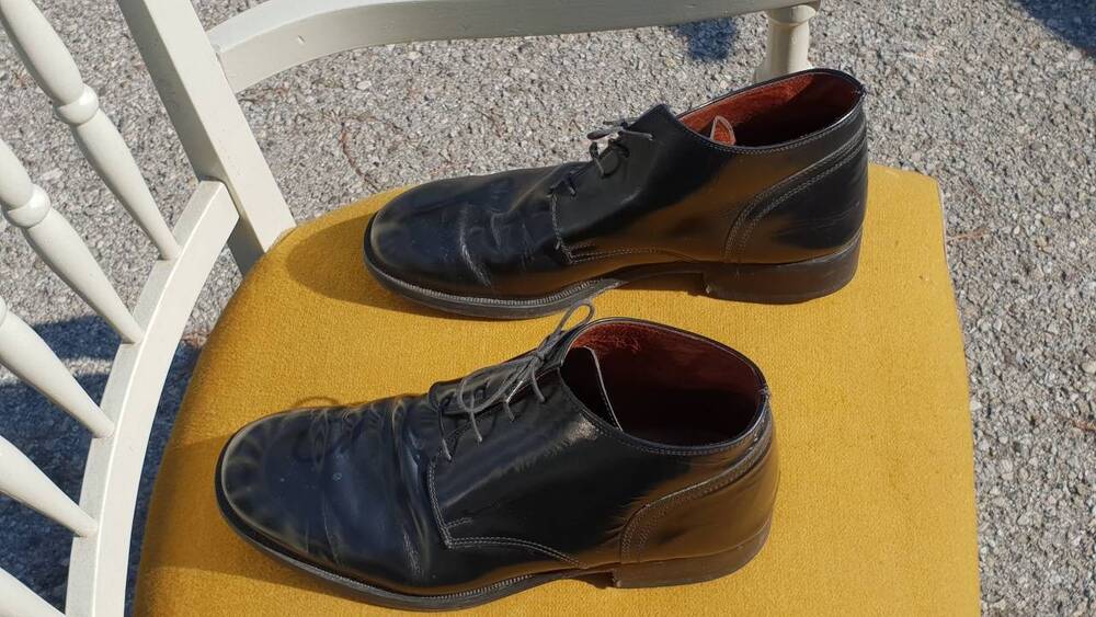 Scarpe in vero cuoio nere Artigianale (3)