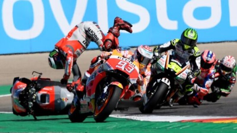 MotoGP 2018. Lorenzo: "Sono caduto per colpa di M&aacute;rquez