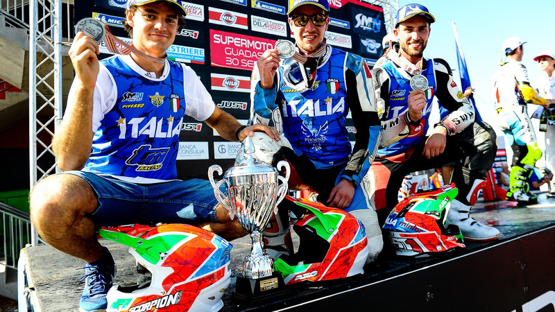 Maglia Azzurra. Supermoto delle Nazioni 2018. Argento all&#039;Italia