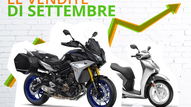 Mercato settembre: segna un +6,7%. Anche il 2018 cresce grazie alle moto. Le Top 100