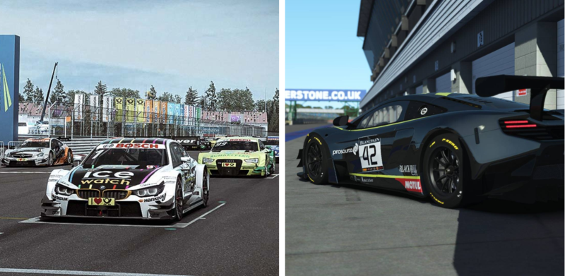 A sinistra le DTM di Raceroom, a destra la McLaren 650 GT3 di rFactor 2