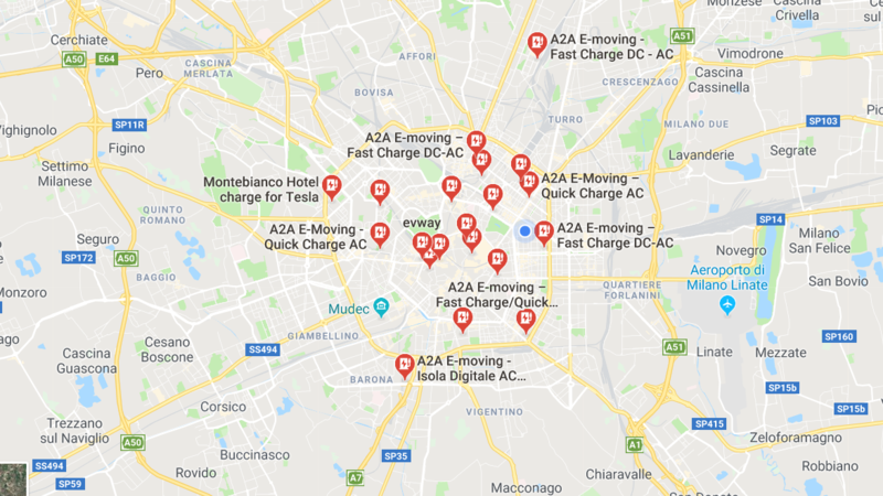 Google Maps, ecco dove sono le colonnine di ricarica