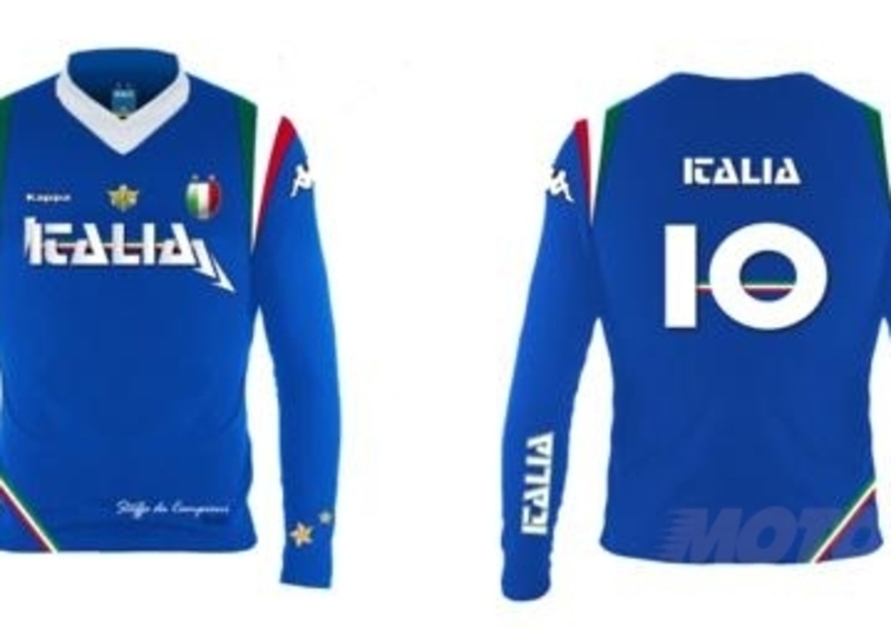 La maglia vincitrice del concorso &ldquo;Disegna la Maglia Azzurra 2010&rdquo;