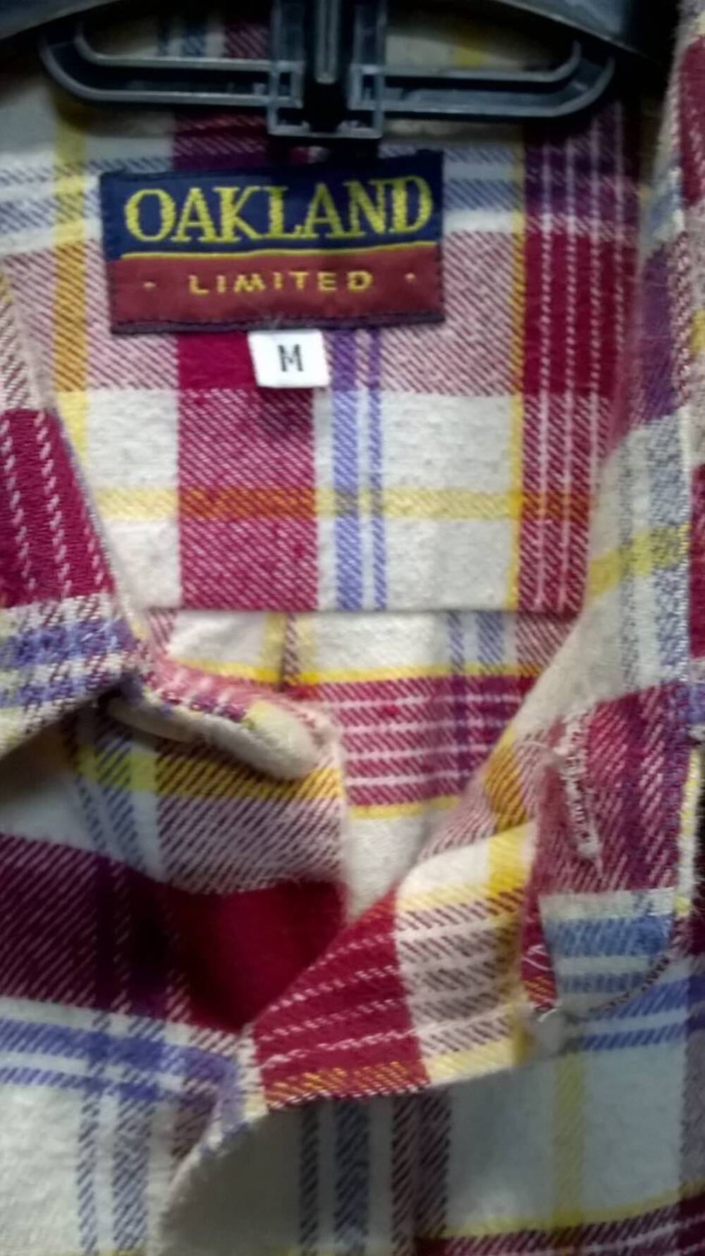 Camicia in flanella a quadri rossa Oaklands Tg M Oaklands Limited (4)