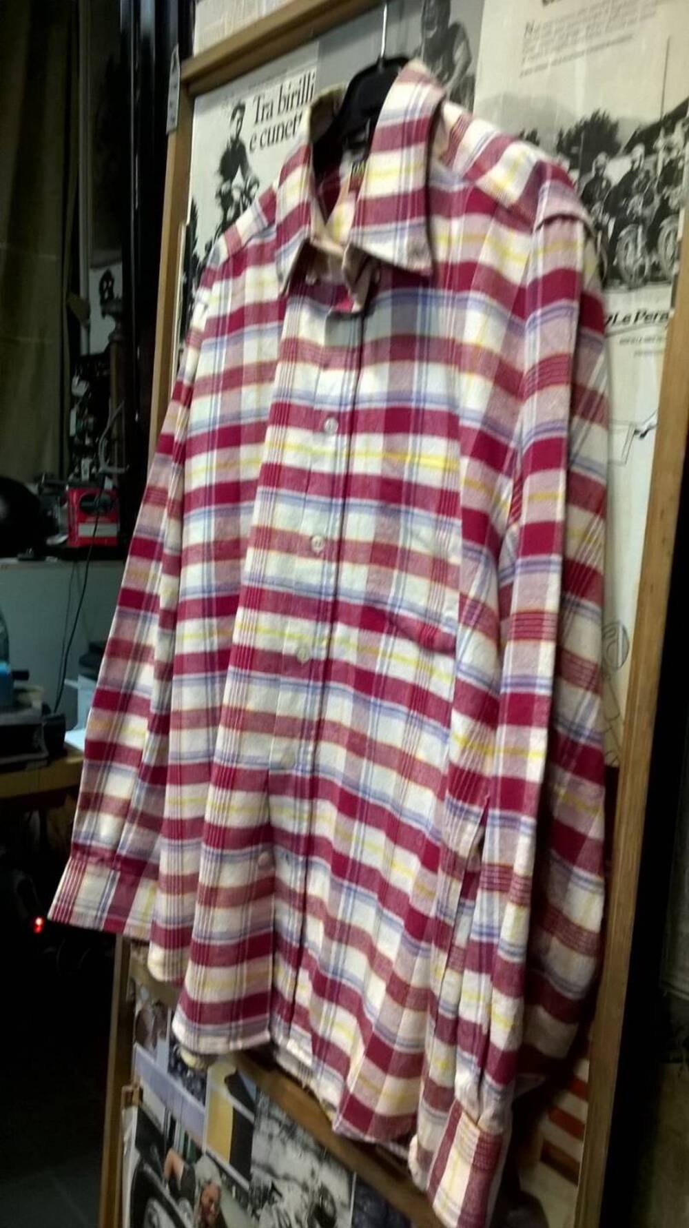 Camicia in flanella a quadri rossa Oaklands Tg M Oaklands Limited (6)