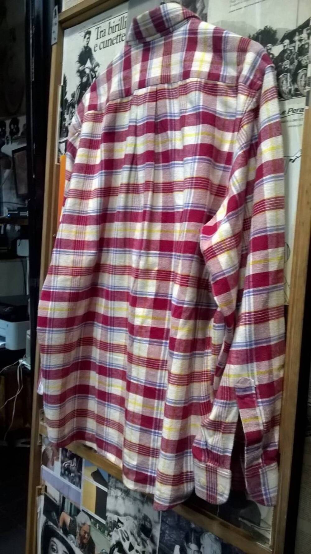 Camicia in flanella a quadri rossa Oaklands Tg M Oaklands Limited (8)