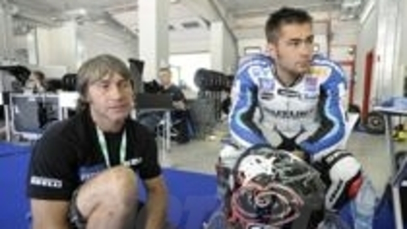 Haslam in BMW e Fabrizio in Suzuki. Haga con l&rsquo;Aprilia