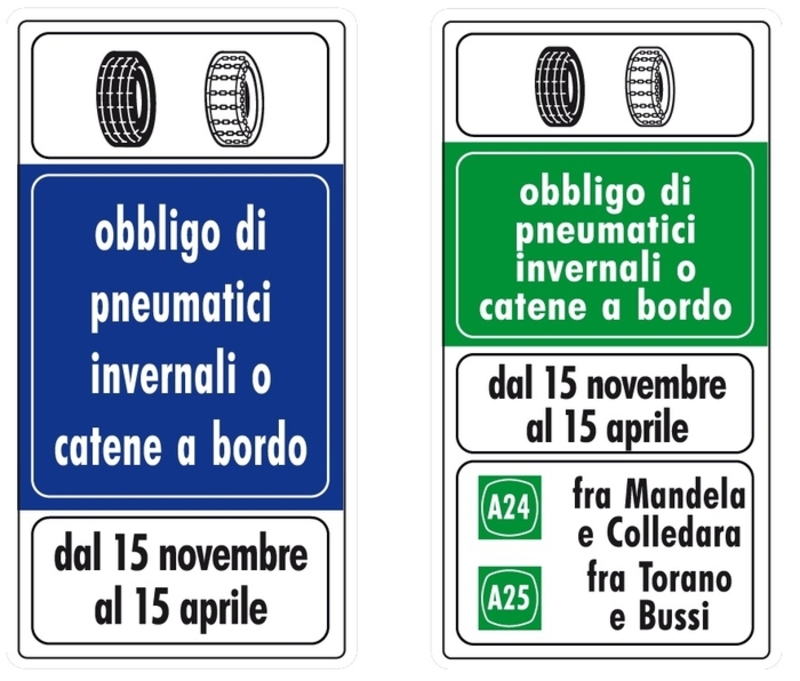 Obbligo di pneumatici invernali o catene a bordo: vige in Italia durante i mesi freddi