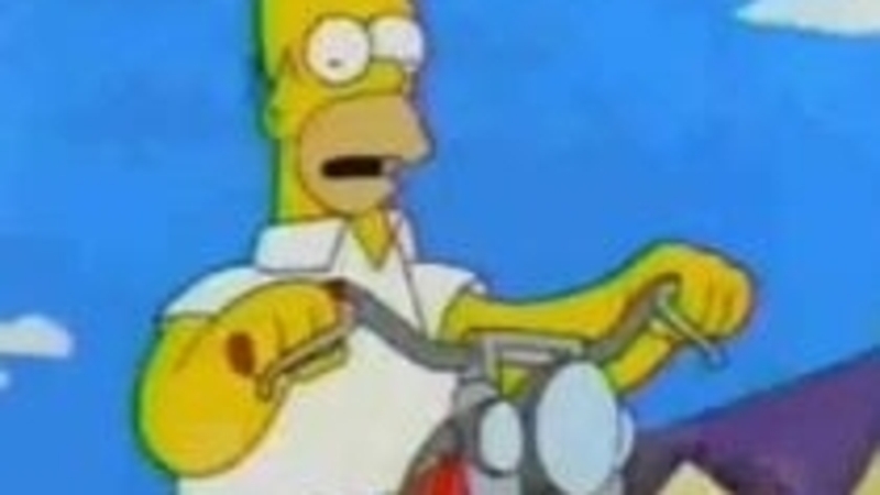 In moto con Homer Simpson!