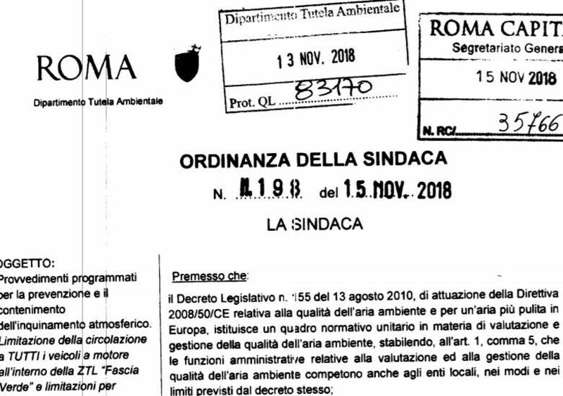 Roma, Blocco circolazione auto Euro6 diesel: secondo Unrae &egrave; errore grave