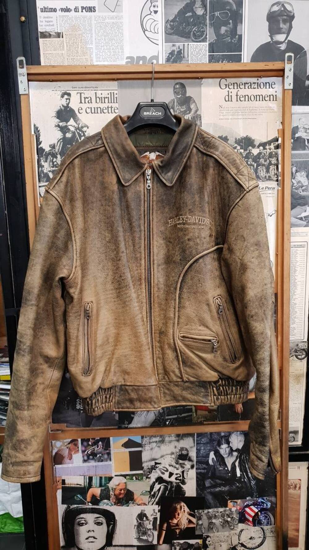Giacca Bomber in pelle Harley-Davidson Tg L