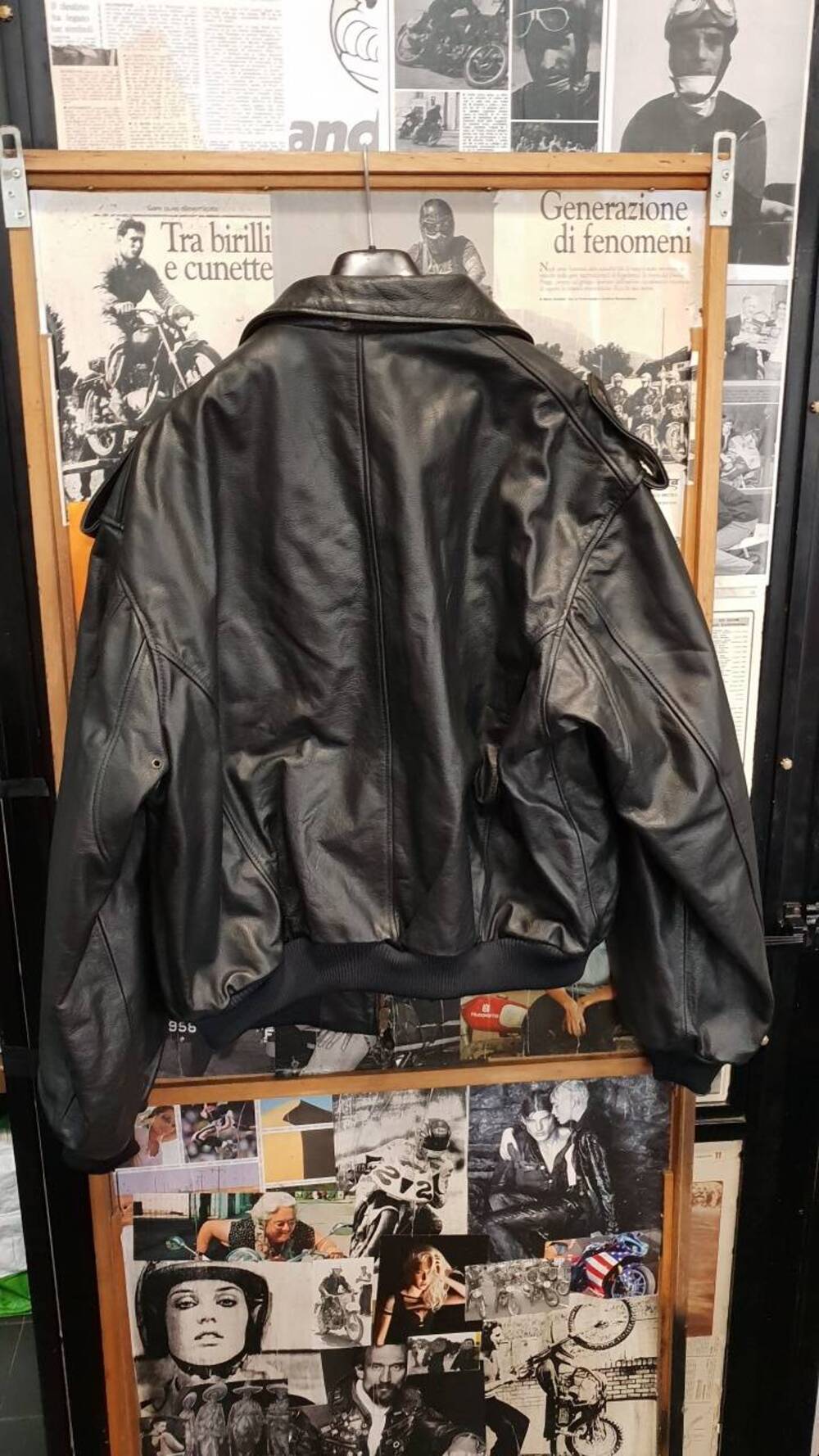 Bomber in pelle nero Esercito Italiano Tg 48/50 (6)