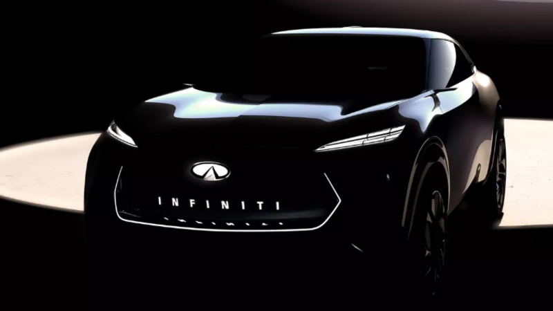 Infiniti svela il teaser del concept elettrico per il salone di Detroit