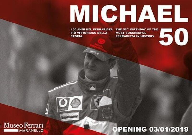 Michael Schumacher, al Museo Ferrari la mostra per i suoi 50 anni