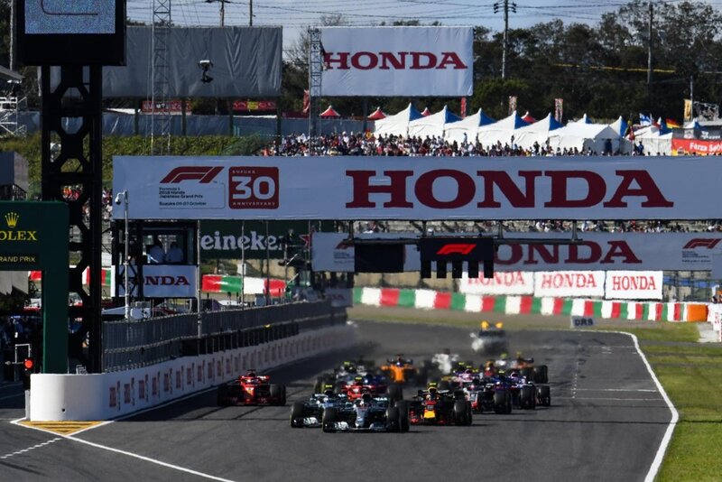 La partenza del GP del Giappone 2018 a Suzuka