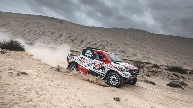 Dakar 2019 100% Per&ugrave;. Dakar stravolta. In testa Al Attiyah (Toyota) e Quintanilla (Husqvarna)