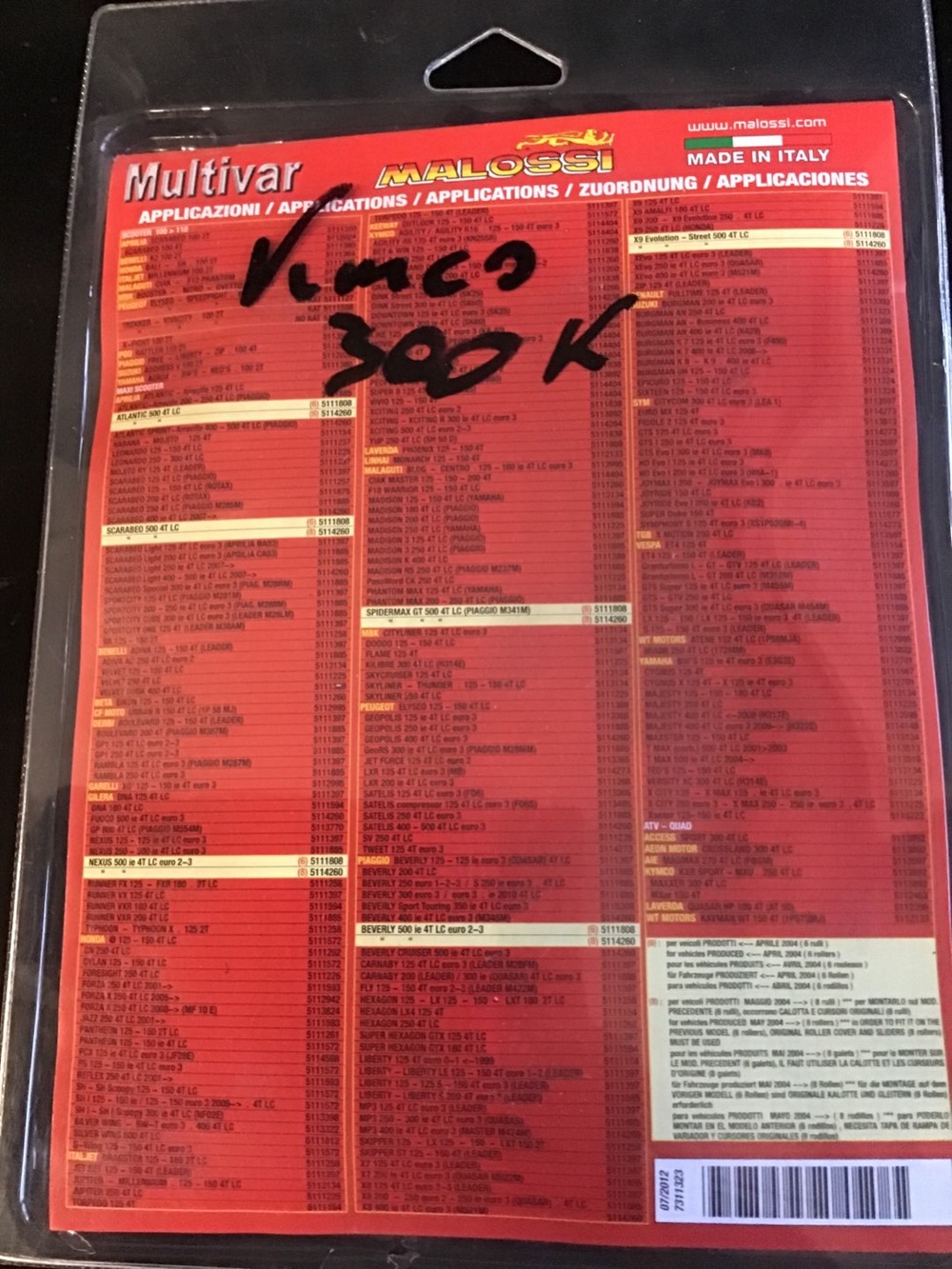 Variatore MALOSSI per KYMCO (2)