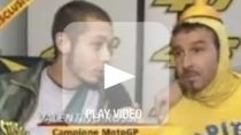 Valentino Rossi intervistato da Striscia la Notizia