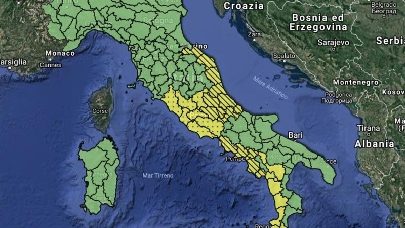 Allerta meteo 22 gennaio 2019: neve al Centro Sud anche a bassa quota