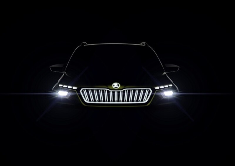 Il frontale della Skoda Vision X