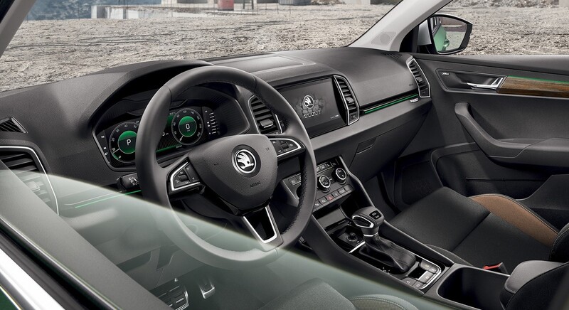 Gli interni dello Skoda Karoq