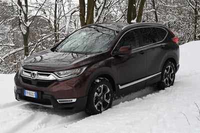 Honda CR-V 1500 VTEC 4x4, al Colle Braida con la neve 