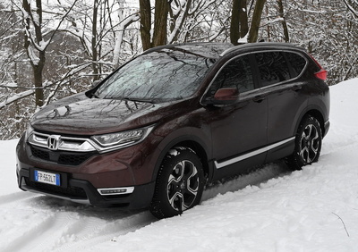 Honda CR-V 1500 VTEC 4x4, al Colle Braida con la neve 