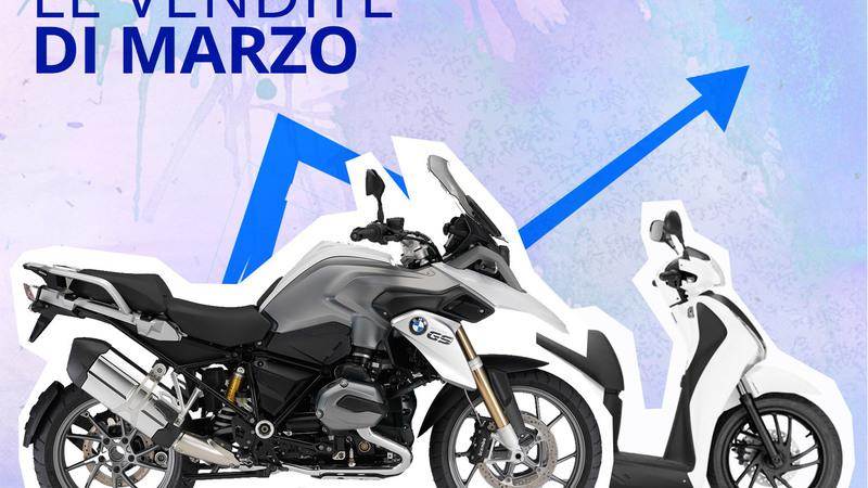 Mercato a marzo: moto a +20%. Le Top 100