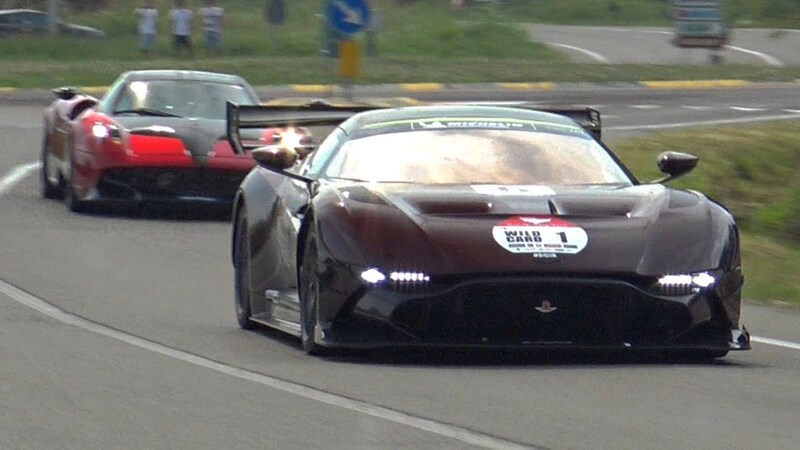 Ecco la Vulcan, seguita tra l'altro da una comune Huayra