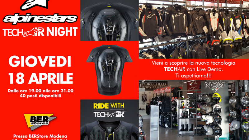 BER Store Modena: Alpinestars Tech-Air night