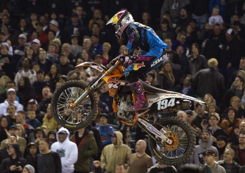 Ken Roczen in gara a Houston con la KTM 350 