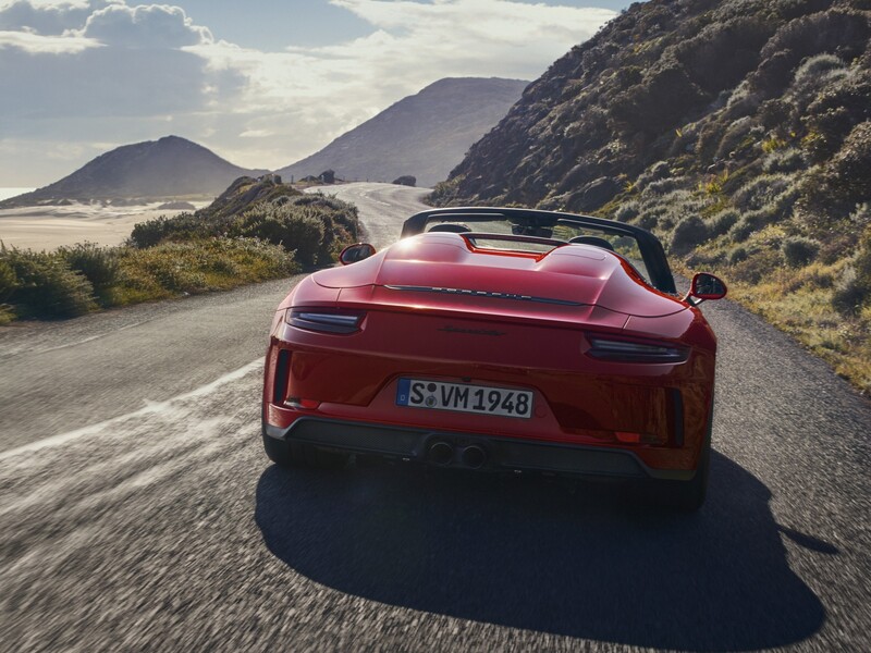 Il posteriore della Porsche 911 991 Speedster