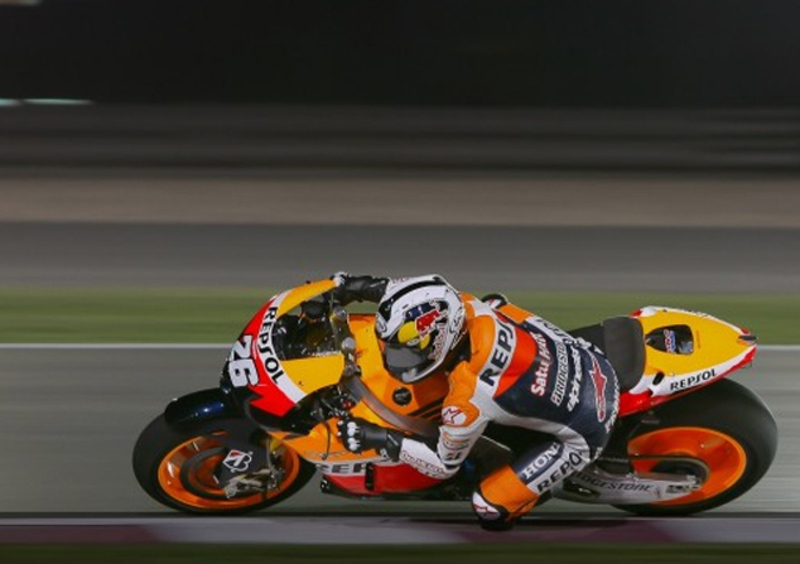 Pedrosa &egrave; il pi&ugrave; veloce nei test in Qatar. Rossi ottavo